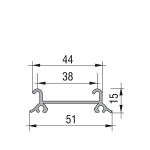 ProALU Dolní vodící kolejnice Universal B :: délka 3m (22PA182144-3)