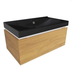 Koupelnová skříňka s umyvadlem SAT Feel 80x30x46 cm dub medový mat SATFEEL80DMU1MB SATFEEL80DMU1MB