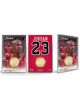 Mince Chicago Bulls NBA Michael Jordan Acrylic Bronze Coin Card