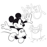 Presco Group Plánovací kalendář Mickey Mouse s omalovánkami, nedatovaný, 30 x 30 cm