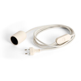 HAY Kabel s objímkou pro stolní lampu Common – Clay White, krémová barva, plast
