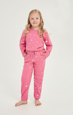 Zateplené dívčí pyžamo Erika růžové s model 18836639 - Taro Barva: růžová, Velikost: 104