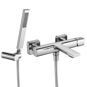 Laveo - Tores - nástěnná vanová baterie s příslušenstvím, chrom BVT_011D