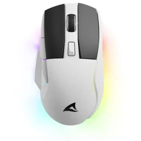 Sharkoon SKILLER SGM50W bílá / bezdrátová herní myš / 4000 dpi / USB / optická / nabíjecí stanice / 6 tlačítek (4044951040247)