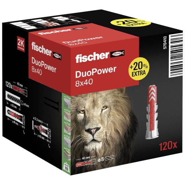 Fischer DUOPOWER 8 x 40 2komponentní hmoždinka 40 mm 8 mm 570410 120 ks