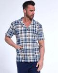 Pyžamo Cornette 318/54 cr/r M-2XL pánské rozepínací tmavě modrá XL