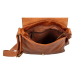 Praktická dámská koženková crossbody Ariel, koňaková