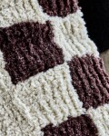 House Doctor Bavlněný povlak na polštář Chess Brown 50 × 50 cm, hnědá barva, textil