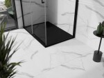 MEXEN/S - Stone+ obdélníková sprchová vanička 140 x 90, černá, mřížka černá 44709014-B