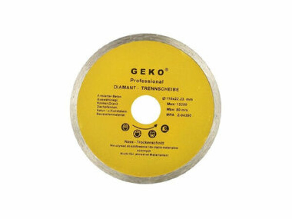 GEKO G00240 / Řezný kotouč diamantový celoobvodový / 115 x 8 x 22.2 mm (G00240)