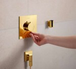 HANSGROHE - FixFit Fine E Nástěnné kolínko, leštěný vzhled zlata 28883990