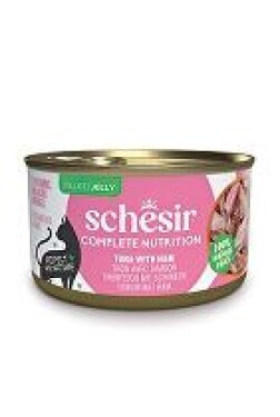 Schesir Cat konz.Compl.Nutrit.Tuňák+šunkou želé 85g