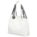 Módní dámská koženková kabelka na rameno Žanet, bílá