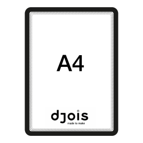 Djois samolepicí rámeček - Magneto, A4, černý, 2 ks