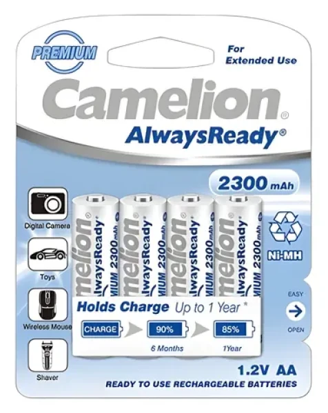 Camelion AlwaysReady / Nabíjecí baterie / AA / Ni-MH / 2300 mAh / 4 ks (17423406)