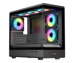 EVOLVEO Ursus, skříň mATX, 6x ARGB ventilátor 120mm, skleněná bočnice + přední panel EDF_547205