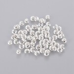 Krytka na zamačkávací rokajl - 3,0 mm - stříbrná - 1ks