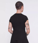 Dámské tričko GO Ribbed T-Shirt BLACK černé 0004 SLOGGI BLACK