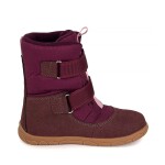 Dívčí zimní barefoot boty s membránou VIKI Bordo Bugga B00212-06 - 27