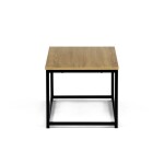 Stůl konferenční, 90x48x41 cm, MDF, dekor divoký dub, černý kov