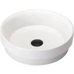 CERANO Umyvadlo keramické Sonora - polozápustné a na desku - bílá lesklá - ⌀ 40 cm