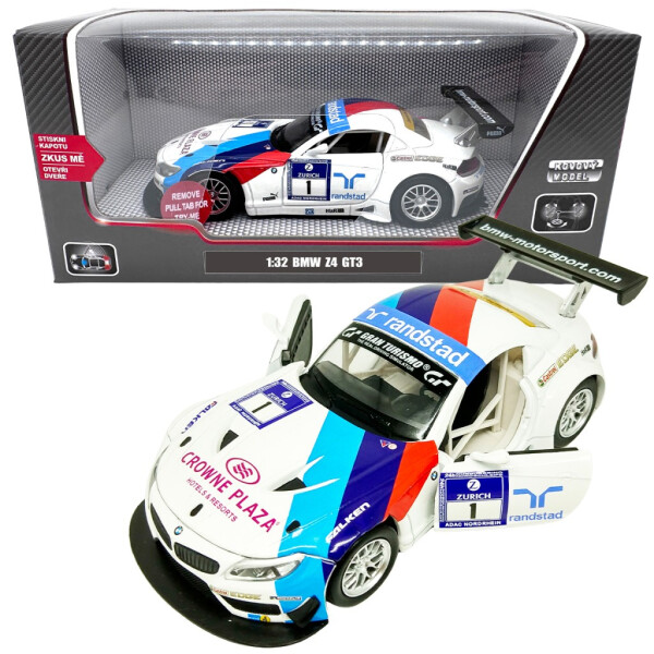 Kovový model - 1:32 BMW Z4 GT3 bílé - Sparkys