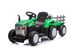 Mamido Dětský elektrický traktor s vlečkou Farm 24V 2x45W EVA kola zelený