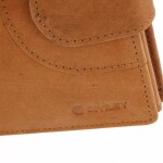 Elegantní dámská kožená peněženka GENEVIEVE se zápinkou, koňaková matná