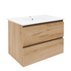 Koupelnová skříňka 2 zásuvková s umyvadlem SAT B-Way 79x50x45 cm dub mat BWAY280OAKU4BI BWAY280OAKU4BI