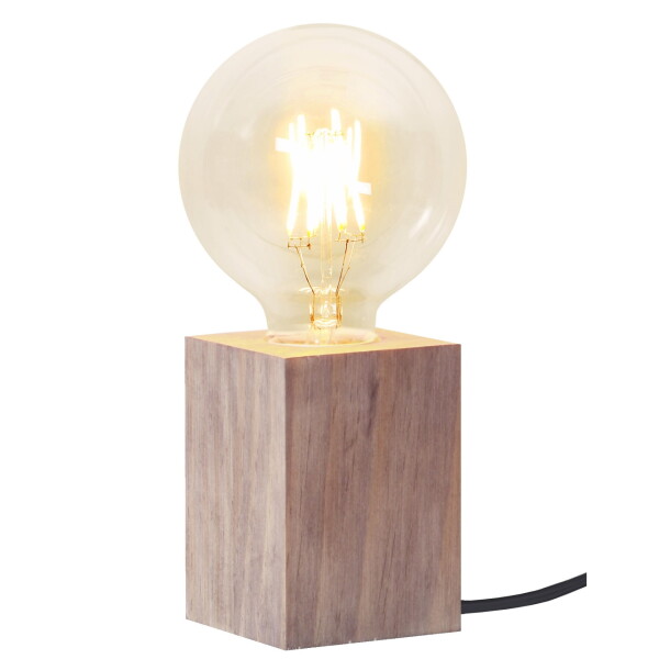 STAR TRADING Dřevěná lampa Lys Brown, přírodní barva, dřevo