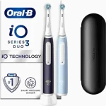 Oral-B iO Series 3N Duo matná černá, ledově modrá / Elektrický zubní kartáček / magnetický iO / 3 režimy / 2 hlavice (8006540731659)