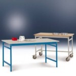 Manuflex LD1113.6011 ESD ESD pracovní stůl UNIDESK s kaučuk deska, rezedově zelená RAL 6011, Šxhxv = 2000 x 800 x 720-73