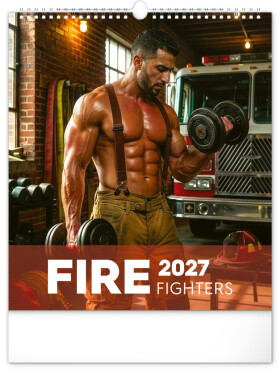 Nástěnný kalendář 2027 Notique Dreamy Firefighters, 30 × 34 cm