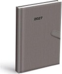 Diář 2027 D801 PU šedý s magnetem