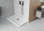 MEXEN/S - Flat sprchová vanička obdélníková slim 120 x 70, bílá + černý sifon 40107012B