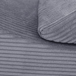 PLUSH NEST PLUSH NEST Dětská polohovatelná lenoška Prémiový šedý manšestr 145 × 35 × 45 cm