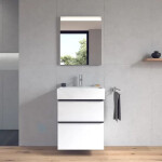 DURAVIT - Vero Air Umyvadlo 600x470 mm, s přepadem, otvor pro baterii, WonderGliss, bílá 23506000001