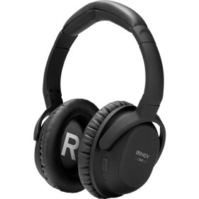 LINDY LH500XW sluchátka Over Ear Bez kabelu černá Potlačení hluku headset, regulace hlasitosti, otočná sluchátka