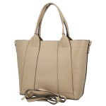 Trendy dámská kožená kabelka do ruky Rosalyn, béžová