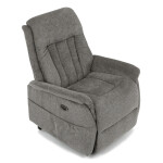 Polohovací křeslo, elektrické zabudované ovládání, šedá, látka, TV-Q8575 GREY2