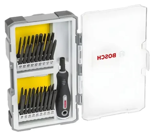 BOSCH 2607017320 / Sada šroubovacích bitů s rukojetí / 37 ks / 1/4" / dlouhé bity (2607017320)