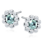 LUNICA KVÍTEK stříbrné náušnic 0099 Ag 925; ≤1,1 g.