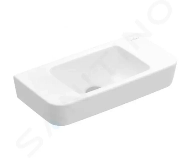 VILLEROY & BOCH - O.novo Umývátko Compact 500x250 mm, bez přepadu, bez otvoru pro baterii, alpská bílá 43425301