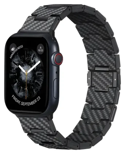 Pitaka Carbon Fiber Link Band Retro / Řemínek / Apple Watch 42/44/45/49 mm / karbonové vlákno (AWB2311)