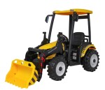 Mamido Dětský elektrický traktor MEGA D68 24V s přívěsem žlutý