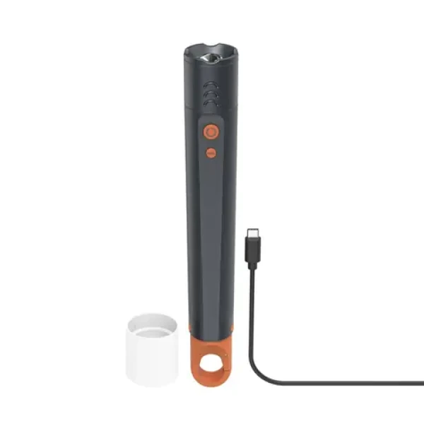 Hama FLX1200-C LED svítilna šedá / nabíjecí / hliníková / 1200 lm / 300 m / 4 režimy+SOS / IP44 / zoom / karabinka (228607)