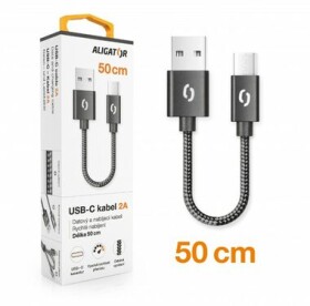 Aligator DATKP39 datový, PREMIUM 2A, USB-C, 50cm, černý