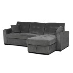 Rohová pohovka, šedá, látka, ASB-C3990 GREY2