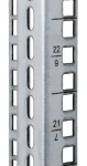 XtendLan Vertikální montážní lišta Telco 47U stříbrná / Montážní lišta / 47U / pro rozváděče 480 mm (VLISTAF47B)