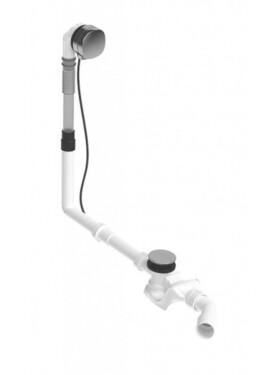 DURAVIT - Příslušenství Vanová odtoková a přepadová souprava s napouštěním, bovden, délka 850 mm, chrom 792207000001000